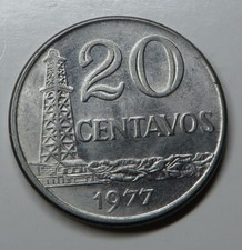 Brazil 20 Centavos 1977 Stainless Steel KM#579.1a UNC