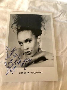 Sängerin LORETTA HOLLOWAY handsigniertes Werbefoto handsigniert - Bild 1 von 2