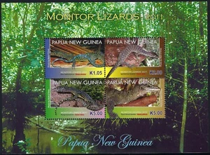 2011 PNG SG#1459 Monitor Lizards mini sheet mint MUH Papua New Guinea - Picture 1 of 1