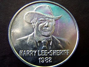 1982 SHERIFF HARRY LEE Plain Aluminum Mardi Gras Doubloon - Picture 1 of 2