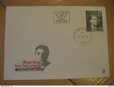 Vienna 1985 Yvert 1632 Alban Berg Composers Composer FDC Cancel Cover Austria M