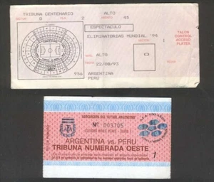 Boleto para la Copa Mundial de Prefútbol de Estados Unidos 1993 Argentina 2 vs Perú 1 Estadio River Plate - Imagen 1 de 2