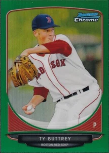 2013 Bowman Chrome Prospects Green Refractor #BCP139 - Ty Buttrey Rookie - Foto 1 di 4