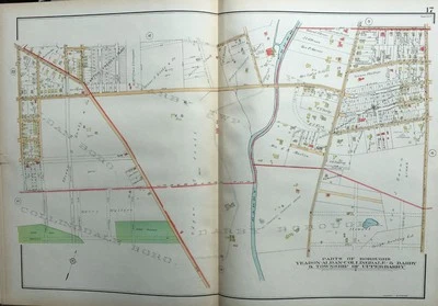 1929 DELAWARE COUNTY PA UPPER DARBY ALDAN YEADON LANSDOWNE GOLF C.C. ATLAS MAP - Image 1 of 4