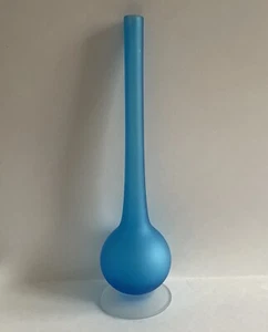 Carlo Moretti Rosenthal Netter Blue Satin Bud Vase - Picture 1 of 4