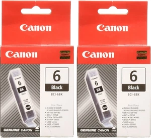 Nuevos cartuchos de tinta negros originales Canon BCI 6 2PK Canon S-800 - Imagen 1 de 3