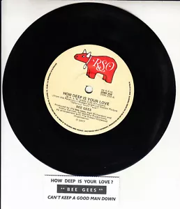 BEE GEES How Deep Is Your Love? 7" 45 rpm vinyl record + juke box title strip - Foto 1 di 2