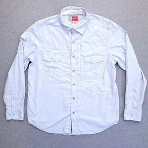 Craghoppers Button Up Shirt XL Nosilife Insect Shield Blue Vented Hiking Mens - Picture 1 of 11