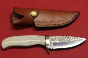 Colt Firearms Factory Bone Handled Knife with sheath - Picture 1 of 2