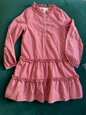 Vestido de Guinga JANIE AND JACK Manga Larga Rojo/Blanco 10 Acentos con Volantes Navidad Foto 1 de 4