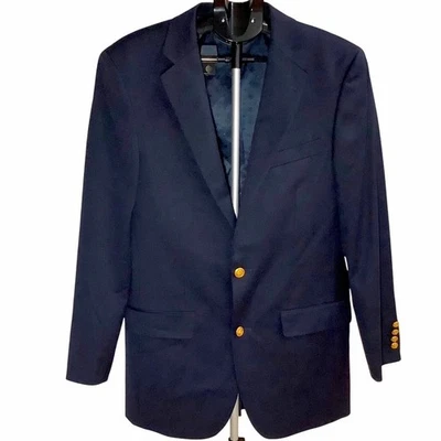 Blazer abrigo deportivo Saddlebred para hombre 40L mezcla de lana dos botones azul. Azul marino Foto 1 de 4