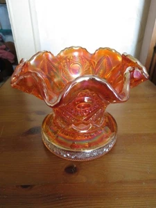 Art nouveau marigold carnival glass bowl - Picture 1 of 5