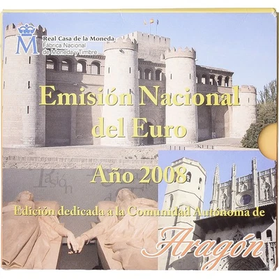 [#1509163] España, Set 1 ct. - 2 Euros + Ficha, Aragón, BU, 2008, Madrid, MS Foto 1 de 2