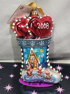 Christopher Radko 2008 Celebrate Adoption Dave Thomas Ornament Gingerbread Skate - Bild 1 von 10