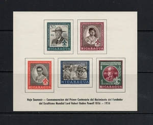 S6807 Nicaragua 1957 Scouting IMPERF SHEET MNH - Bild 1 von 1