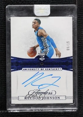 2019-20 Panini Flawless Collegiate Sapphire /15 Keldon Johnson #113 Auto RC - Image 1 of 2