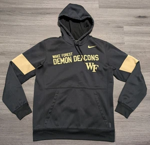 Nike Herren Schwarz Gold On Field Wake Forest Demon Deacons Pullover Hoodie Gr. M - Bild 1 von 9