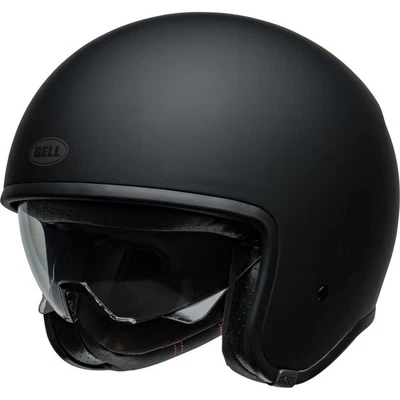 Bell TX501 Solid Jet Casco Nero Opaco Casco Moto Casco Moto Visiera Solare - Immagine 1 di 4