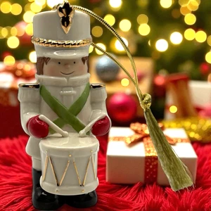 Lenox 2000 Millennium Drummer Boy Ornament 3.75" Porcelain Gold Trim Christmas - Picture 1 of 11