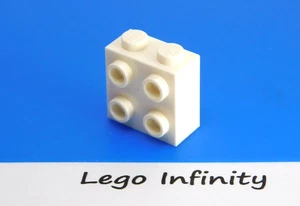 10 LEGO White Bracket Brick 1 x 2 x 1.6 with Studs on 1 Side (22885) - 10 Pieces - Bild 1 von 1