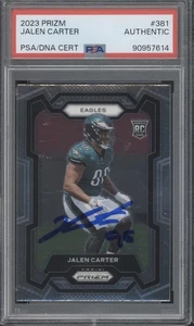 2023 Panini Prizm #381 Jalen Carter Autograph RC Rookie PSA DNA Authentic Auto - Bild 1 von 2