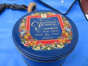 ROBERTSONS DELUXE CHRISTMAS PUDDING TIN - EMPTY VINTAGE RARE TIN - Picture 1 of 10