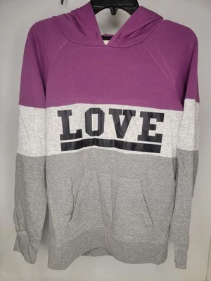 Bobbie Brooks Women's Size Medium Hoodie Sweatshirt Purple Gray Long Sleeve  - Image 1 of 4