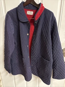 Sports Savvy blau-rot Steppjacke mit Druckknöpfen Wende Gr. 2 X J4 - Bild 1 von 3