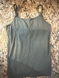 Motherhood Maternity Nursing Cami Tank Top Olive Green Shirt Summer Medium - Picture 1 of 2