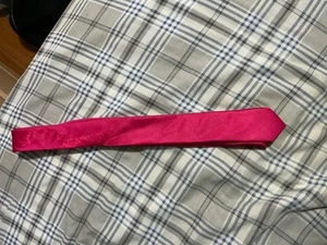 Men’s dark pink skinny tie JF ferrar - Picture 1 of 2