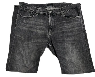 Polo Ralph Lauren Jeans Mens 38x34 Gray Black Straight Denim Preppy - Image 1 of 4