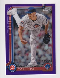 2025 Topps Chrome PURPLE REFRACTOR #33 JAMESON TAILLON 105/250 Chicago Cubs - Picture 1 of 2