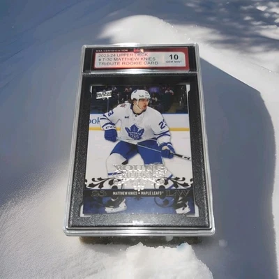 2023-24 Upper Deck Series Matthew Knies #T-30 Young Guns KSA 10 GEM MINT - Image 1 of 3