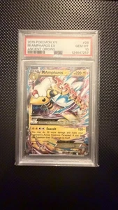 2015 POKEMON XY ANCIENT ORIGINS #28 M AMPHAROS EX PSA 10 - Picture 1 of 2