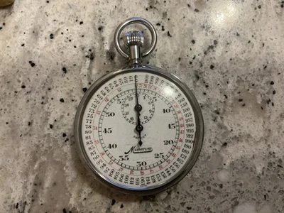 Swiss made Minerva Stopwatch In Original Case, Feldmar Watch Co working great - Image 1 of 4