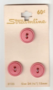 Streamline Knöpfe #K332 rosa Größe 15 mm (5/8") - Bild 1 von 1
