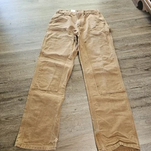 Carhartt B136 BRN Duck Canvas Work Pants 30x32 Actual Double Knee Carpenter - Picture 1 of 9