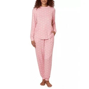 LOFT Damas Conjunto de Pijama de 2 Piezas Cuello Redondo Jogger Rosa con Libélulas Talla XS - Imagen 1 de 7