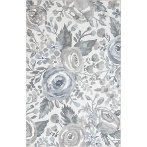 nuLOOM Tiffani Transitional Ivory Indoor Machine Washable Area Rug - Picture 1 of 9