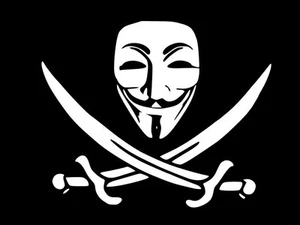 Anonymous Pirate Flag Vinyl Decal Car Truck Sticker CHOOSE SIZE COLOR - Picture 1 of 2