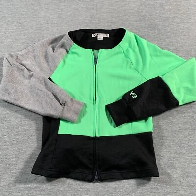 Chaqueta Y-3 Mujer Pequeña Verde Negra Gris Cremallera Camiseta Yohji Yamamoto Adidas Foto 1 de 4
