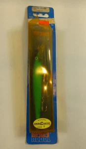 VINTAGE REBEL GREEN BLACK C LECTOR FASTRAC MINNOW FT-20 Y J5 FISHING LURE, 1 NIB - Picture 1 of 6