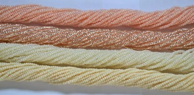 Peaches & Cream Color Bundle Mix/Lot 11/0 Czech Glass Seed Beads, 4 Hanks - Image 1 of 2