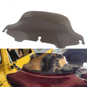 Smoke 8" Wave Windshield Windscreen Fit for Harley Touring Electra Glide 96-13 - Picture 1 of 14