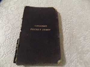 Antique 1890 James Porter DD Clergymans Vintage Pocket Diary & Visiting Book - Foto 1 di 9