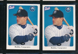 Lot (3) 1996 Best #4 Bubba Carpenter Columbus Clippers Player Lot (JJ90) SWSW6