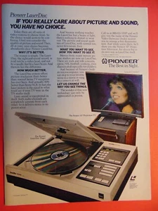 1982 Pioneer Laser Disc Player & Projection TV Vintage Print Ad - Bild 1 von 1