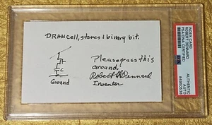 Robert Dennard Autografiado Firmado Dibujado a Mano Boceto Inventor de DRAM 💻 PSA DNA - Imagen 1 de 2