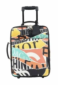 MOSCHINO MILANO MULTI-COLORED TROLLEY WHEELED CARRY-ON SUITCASE $1895.00 - Picture 1 of 9