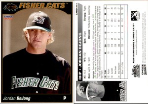 Jordan De Jong 2005 Choice New Hampshire Fisher Cats #11 Card *AutographDen*